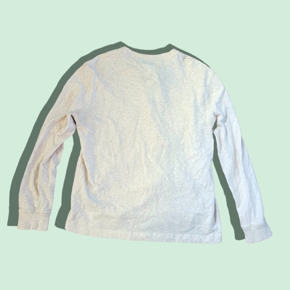 Tommy Hilfiger cotton long sleeve shirt size large oatmeal colored - Picture 2 of 4